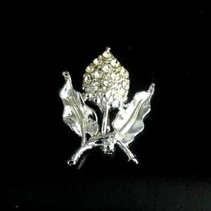 Women's Silver Flower Brooch