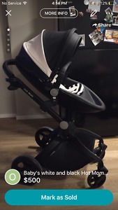 hot mom black and white stroller