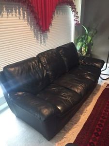 real leather sofa and loveseat