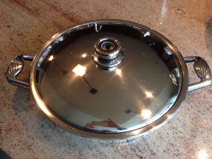 18 inch diameter surgical stainless steel grill pan