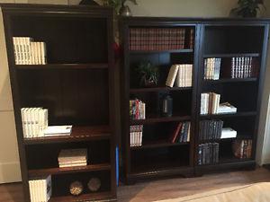 3 Solid wood matching bookcases