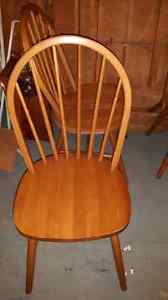 4 Hardwood chairs