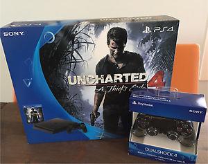 500Gb Uncharted 4 PS4 Brand new, never opened/controller