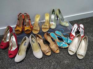 9 pairs great quality shoes, nine west, aldo, Chinese