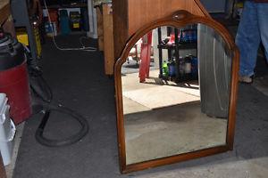Antique fold down desk with Mirror