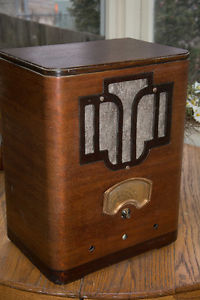 Antique radio cabinet
