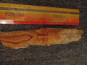 BARK MAN CARVING 7 INCHES LONG SIGNED MS