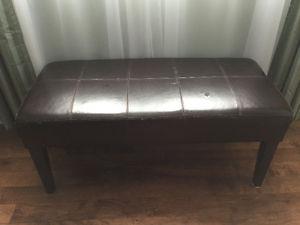 Bonded Leather footstool-bench