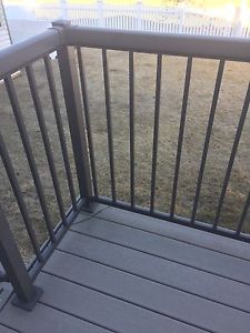 Brown aluminum deck railing - 10 and 12 foot lengths-