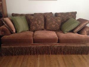 Brown fabric couch selling for $200 only