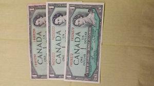  Canadian $1 bills