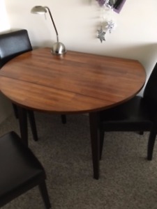 Cherry Oak table with 2 chairs