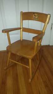 Children's wooden rocking chair