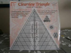 Clearview Triangle 10 inch - 60 degree, Agrylic Ruler