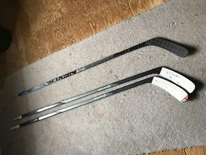 Composite hockey sticks