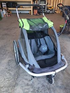 Croozer bike trailer with jogging and stroller attachments!