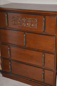 Dresser - 4 drawer, solid oak, $