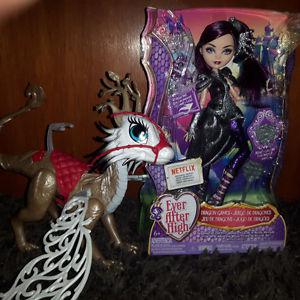 Ever After High Dragon Games Raven Queen Doll & Braebyrn