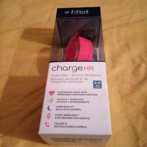 Fitbit Charge HR heart rate fitness tracker pink small
