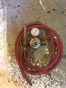 Gas valve and flow meter for mig welder