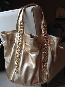 Gold leather Michael Kors purse