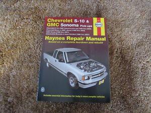 Haynes Repair Manual - Chevy S-10 & GMC Sonoma Pickups