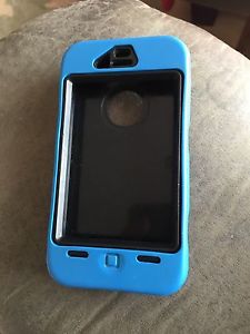 I phone 4/4s otter box case with blue rubber grip