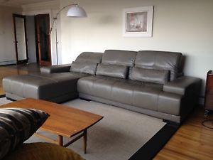 Italian leather sectional sofa