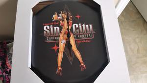 Large Black Metal Casino Clock New in Box It is 16 inches in