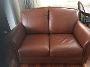 Leather Love Seat