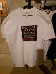 New Exercise bacon shirt