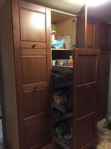 Pantry style cabinets