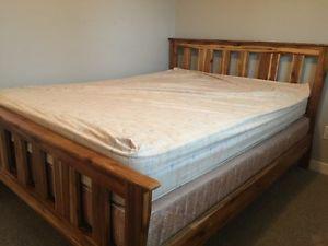 Queen bed and bedframe