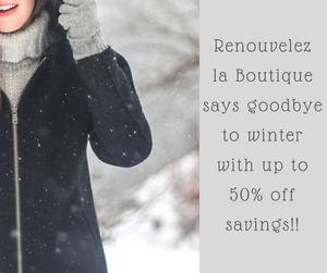 Renouvelez la Boutique says goodbye to winter with up to 50%