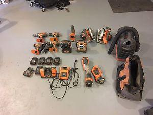 Ridgid 18v power tools