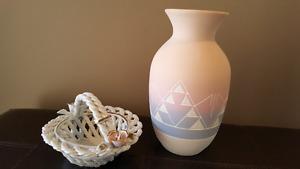 Sioux Pottery vase & basket