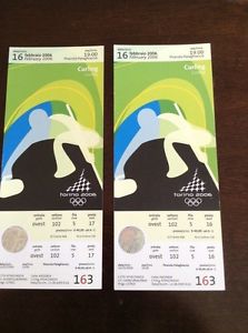 Torino  Olympic Curling Event Tickets