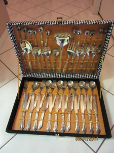 Vintage Silver Plated Cutlery 51 Pieces, 12 Place Settings