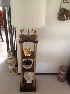 Vintage Solid Walnut Shelf lamp