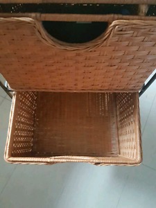 Wicker drawer unit