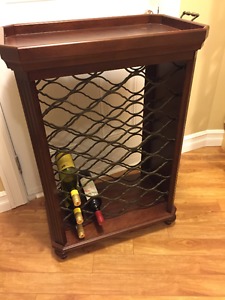 Wine Storage Rack with Serving Tray