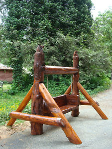 log style carved eagle or bear swings