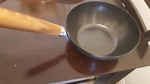 set of misc fry pans wok small pot
