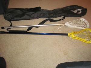 2 Lacrosse Sticks and Carry Bag
