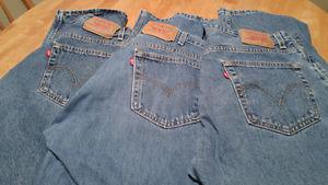 3 pair of 505 levis jeans 