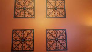 4 Wrought Iron Panels