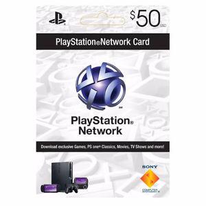50$ playstation network cards