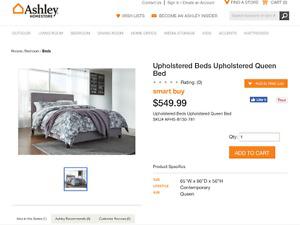 ASHLEY SIGNATURE SERIES UPHOLSTERED QUEEN BED (NIB)