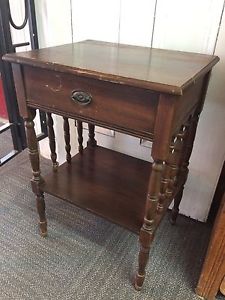 Antique 1 Drawer Side Table / Stand
