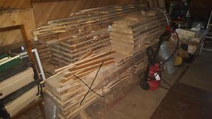 Ash and oak lumber